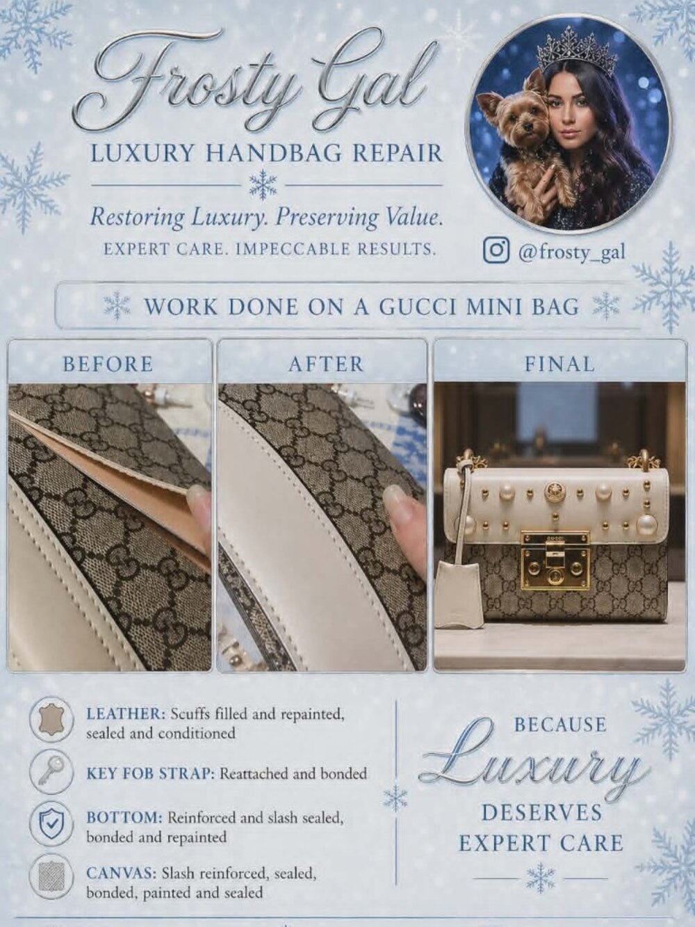 SAMPLE Gucci Mini repair DO NOT BUY